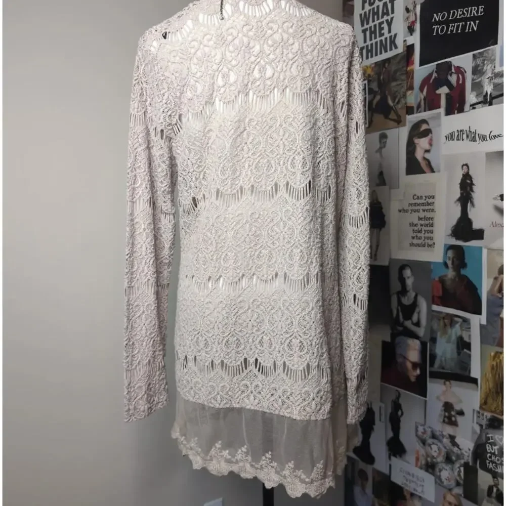 Open Knit Crochet Cardigan Boho